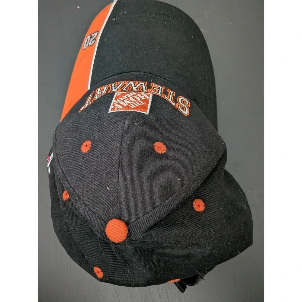 Tony Stewart Home Depot Hat Adjustable Winner Circle Black & Orange Joe Gibbs‎